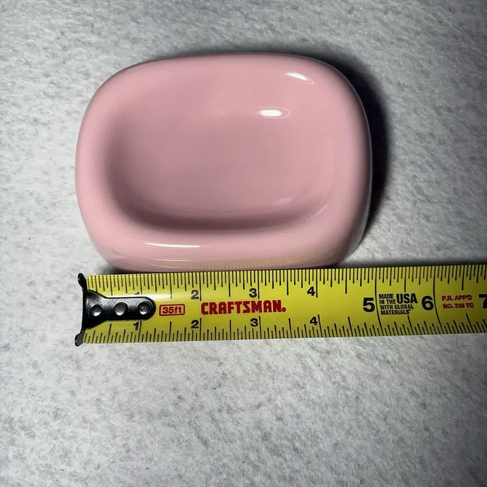 Vintage Ceramic Tea Rose Soap Dish Bathroom Accessories 90’s Decor